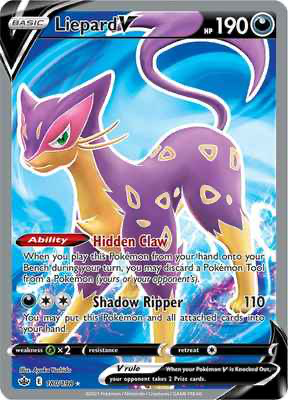 SWSH Chilling Reign 180/198 Liepard V Full Art