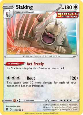 SWSH Evolving Skies 131/203 Slaking Holo Rare