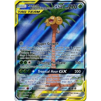 SM Unified Minds 215/236 Rowlet & Alolan Exeggutor GX (Tag Team)