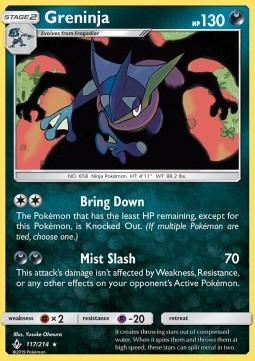 SM Unbroken Bonds 117/214 Greninja Holo Rare