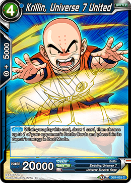 DBS Draft Box 4: Dragon Brawl DB1-025 Krillin, Universe 7 United Foil