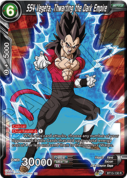DBS Supreme Rivalry BT13-130 SS4 Vegeta, Thwarting the Dark Empire