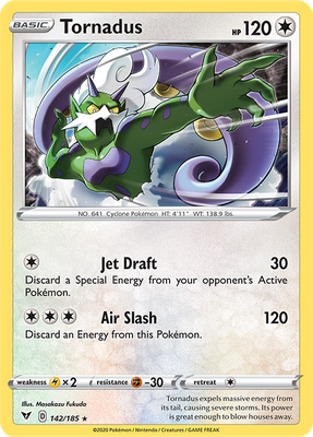 SWSH Vivid Voltage 142/185 Tornadus Holo Rare