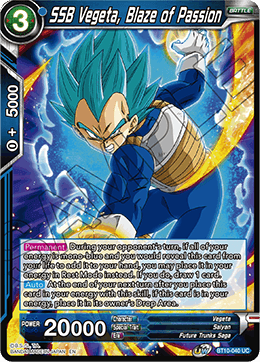 DBS Rise of the Unison Warrior BT10-040 SSB Vegeta, Blaze of Passion