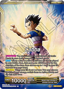 DBS Expert Deck: Universe 6 Assailants XD1-01 Cabba (Leader) Foil