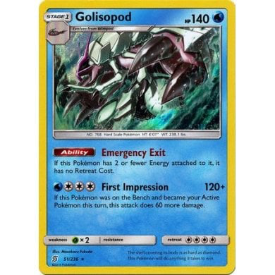 SM Unified Minds 051/236 Golisopod Holo Rare