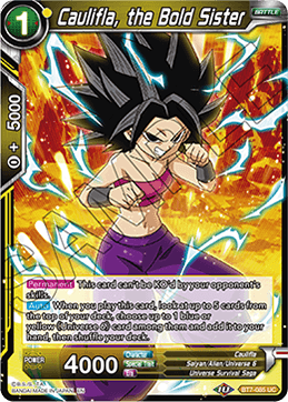DBS Assault of the Saiyans BT7-085 Caulifla, the Bold Sister Foil