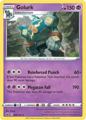 SWSH Chilling Reign 066/198 Golurk Reverse Holo