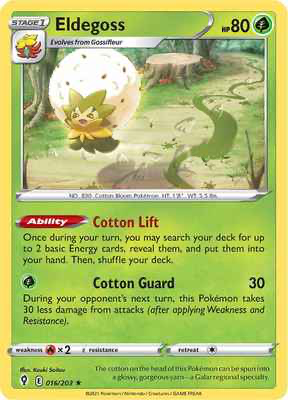 SWSH Evolving Skies 016/203 Eldegoss Reverse Holo