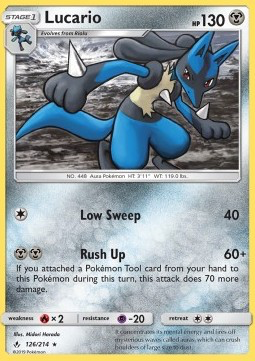 SM Unbroken Bonds 126/214 Lucario Holo Rare