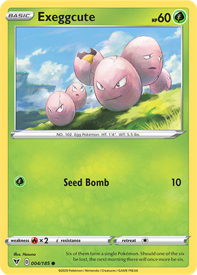 SWSH Vivid Voltage 004/185 Exeggcute Reverse Holo