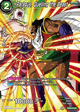 DBS Expansion Set 06: Special Anniversary Box EX06-18 Paragus, Quelling the Beast Foil