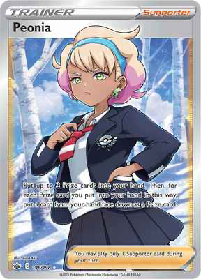SWSH Chilling Reign 196/198 Peonia Full Art