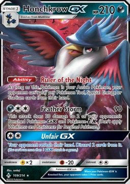 SM Unbroken Bonds 109/214 Honchkrow GX