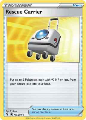 SWSH Evolving Skies 154/203 Rescue Carrier Reverse Holo