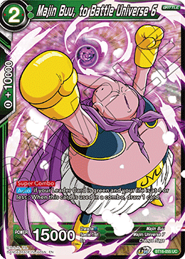 DBS Realm of the Gods BT16-055 Majin Buu, to Battle Universe 6 Foil