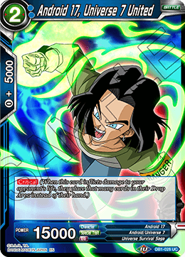 DBS Draft Box 4: Dragon Brawl DB1-028 Android 17, Universe 7 United Foil