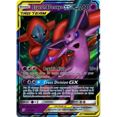 SM Unified Minds 072/236 Espeon & Deoxys GX (Tag Team)