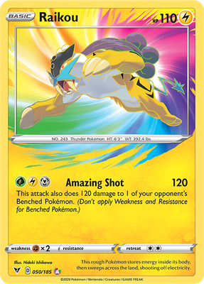 SWSH Vivid Voltage 050/185 Raikou Amazing Rare