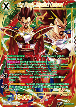 DBS Saiyan Showdown BT15-063 King Vegeta, Invasion's Command SPR