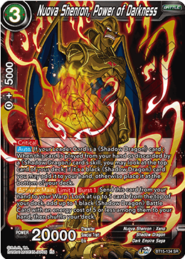 DBS Saiyan Showdown BT15-134 Nuova Shenron, Power of Darkness SR