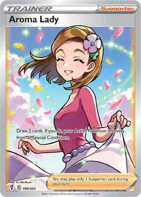 SWSH Evolving Skies 199/203 Aroma Lady Full Art