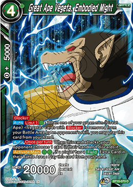 DBS Saiyan Showdown BT15-073 Great Ape Vegeta, Embodied Might Foil