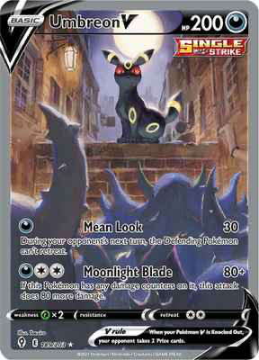 SWSH Evolving Skies 189/203 Umbreon V Alternate Art