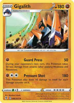 SWSH Evolving Skies 088/203 Gigalith
