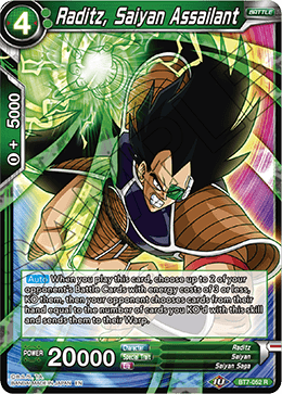 DBS Assault of the Saiyans BT7-052 Raditz, Saiyan Assailant Foil