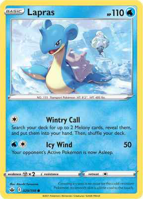 SWSH Chilling Reign 029/198 Lapras Reverse Holo