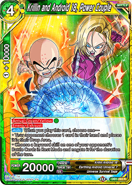 DBS Draft Box 4: Dragon Brawl DB1-093 Krillin and Android 18, Power Couple Foil