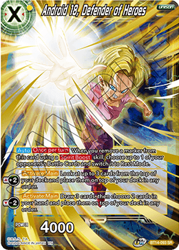 DBS Cross Spirits BT14-093 Android 18, Defender of Heroes SR