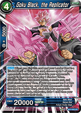 DBS Assault of the Saiyans BT7-042 Goku Black, the Replicator