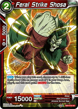 DBS Draft Box 5: Divine Multiverse DB2-016 Feral Strike Shosa
