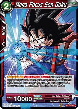 DBS Series 5 Starter Shenron's Advent SD7-005 Mega Focus Son Goku