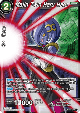 DBS Expansion Set 02: Dark Demon's Villains EX02-07 Majin Twin Haru Haru Foil
