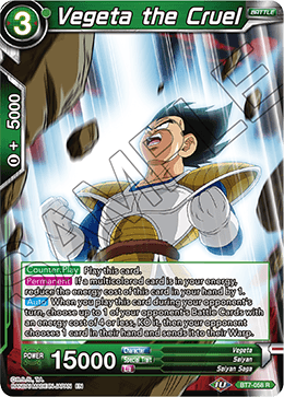 DBS Assault of the Saiyans BT7-058 Vegeta the Cruel Foil