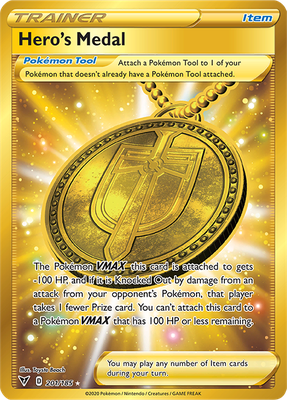 SWSH Vivid Voltage 201/185 Hero's Medal Secret Rare
