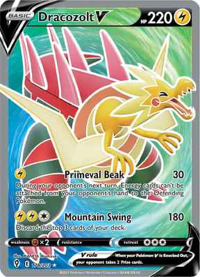 SWSH Evolving Skies 178/203 Dracozolt V Full Art