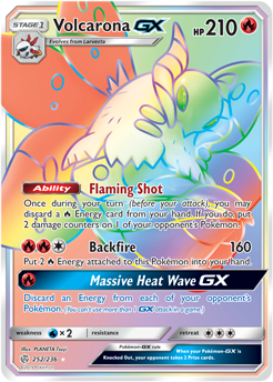 SM Cosmic Eclipse 252/236 Volcarona GX Rainbow Rare