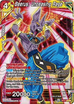 DBS Cross Spirits BT14-147 Beerus, Unceasing Rage Foil