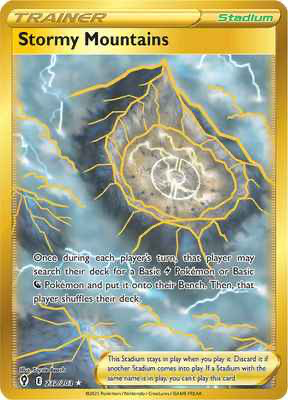 SWSH Evolving Skies 232/203 Stormy Mountains Secret Rare