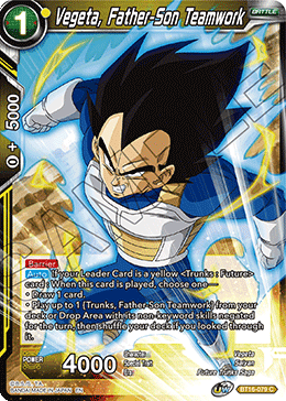 DBS Realm of the Gods BT16-079 Vegeta, Father-Son Teamwork Foil