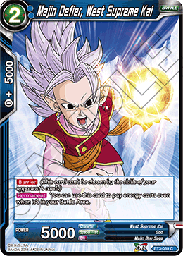 DBS Cross Worlds BT3-039 Majin Defier, West Supreme Kai