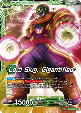 DBS Colossal Warfare BT4-047 Lord Slug / Lord Slug, Gigantified (Leader) Foil