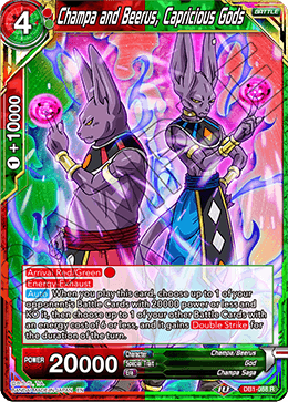 DBS Draft Box 4: Dragon Brawl DB1-088 Champa and Beerus, Capricious Gods Foil