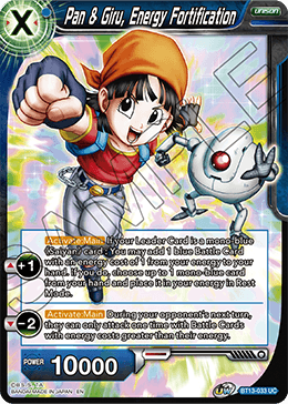 DBS Supreme Rivalry BT13-033 Pan & Giru, Energy Fortification Foil