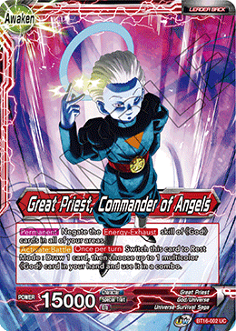 DBS Realm of the Gods BT16-002 Great Priest / Great Priest, Commander of Angels (Leader) Foil
