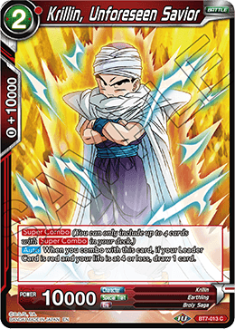 DBS Assault of the Saiyans BT7-013 Krillin, Unforeseen Savior Foil